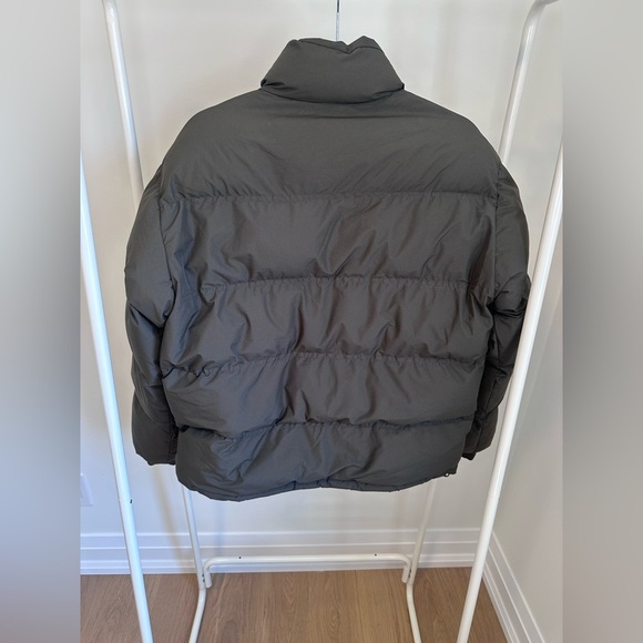 Projek Raw Down-Filled Cropped Puffer Jacket In Dark Olive - Size L / XL NWOT - Picture 3 of 3